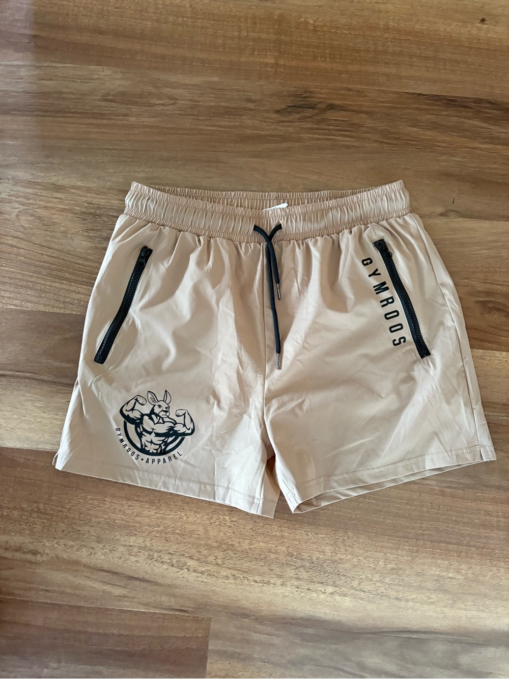 Gymroos Men's Beige Body Building Shorts - Picture 5 of 6